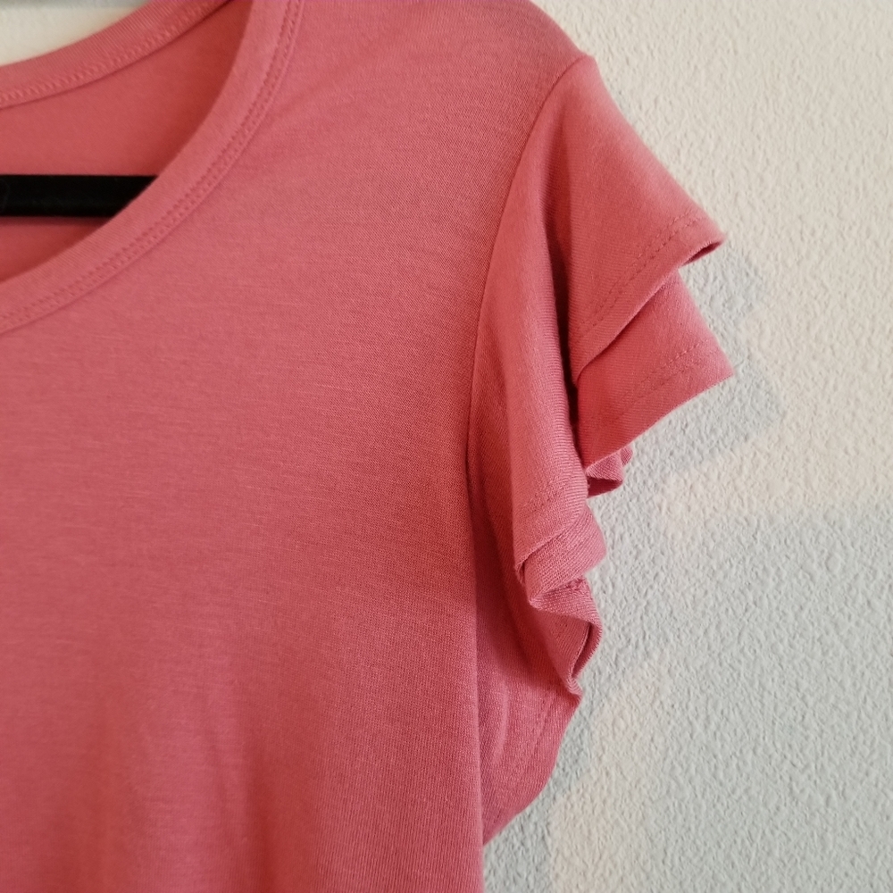 EXPRESS double Ruffle Top - Picture 3 of 6